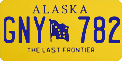 AK license plate GNY782