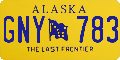 AK license plate GNY783
