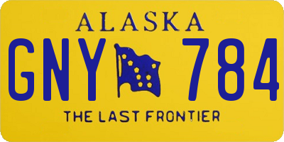 AK license plate GNY784