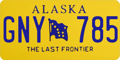 AK license plate GNY785