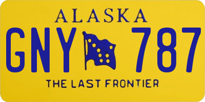 AK license plate GNY787