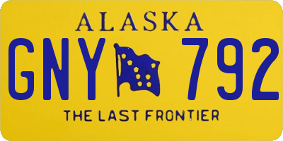 AK license plate GNY792