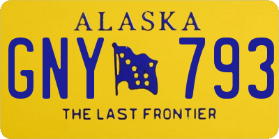 AK license plate GNY793
