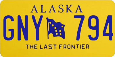 AK license plate GNY794