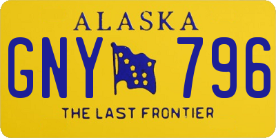 AK license plate GNY796