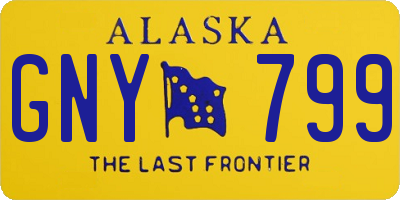 AK license plate GNY799