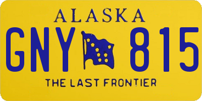 AK license plate GNY815