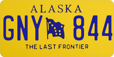 AK license plate GNY844