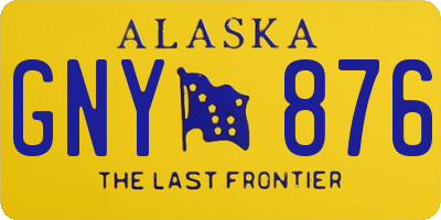 AK license plate GNY876