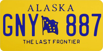 AK license plate GNY887