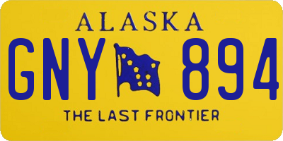 AK license plate GNY894