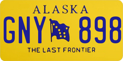 AK license plate GNY898