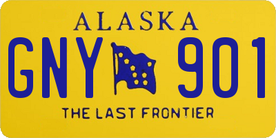 AK license plate GNY901