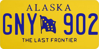 AK license plate GNY902