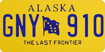 AK license plate GNY910