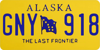 AK license plate GNY918