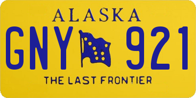 AK license plate GNY921