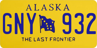 AK license plate GNY932