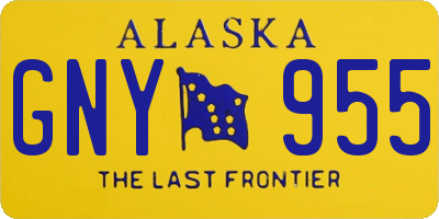 AK license plate GNY955