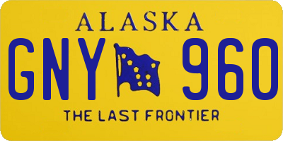 AK license plate GNY960