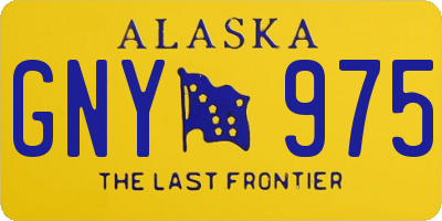 AK license plate GNY975