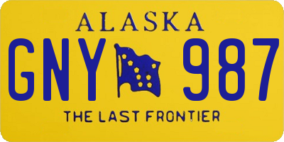 AK license plate GNY987