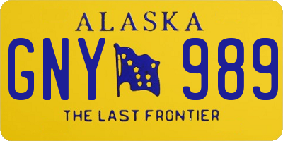 AK license plate GNY989