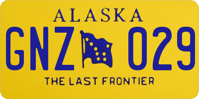 AK license plate GNZ029