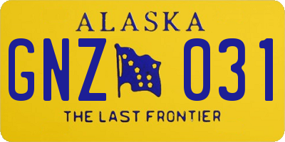 AK license plate GNZ031