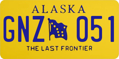 AK license plate GNZ051