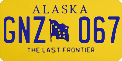 AK license plate GNZ067