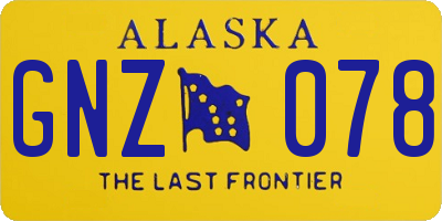 AK license plate GNZ078