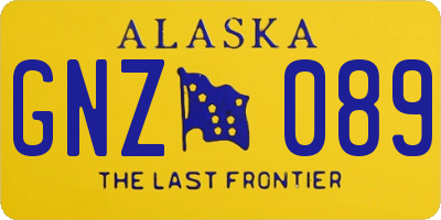 AK license plate GNZ089