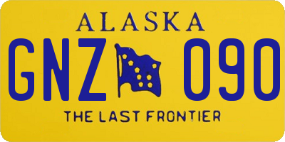 AK license plate GNZ090