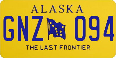 AK license plate GNZ094