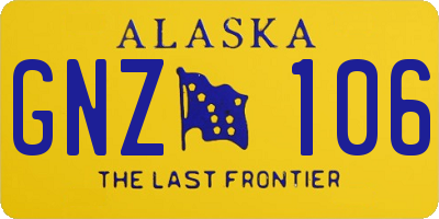 AK license plate GNZ106