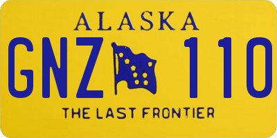 AK license plate GNZ110