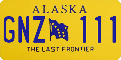 AK license plate GNZ111