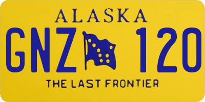 AK license plate GNZ120