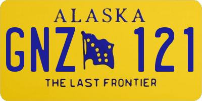 AK license plate GNZ121