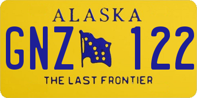 AK license plate GNZ122