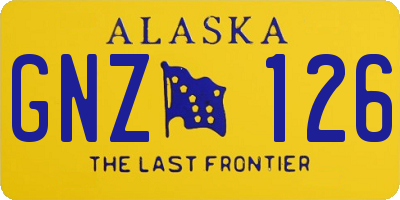 AK license plate GNZ126