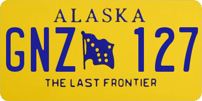 AK license plate GNZ127