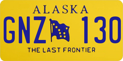 AK license plate GNZ130