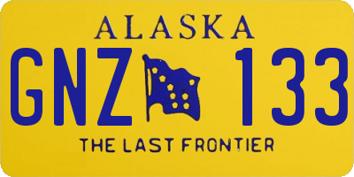 AK license plate GNZ133