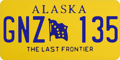 AK license plate GNZ135