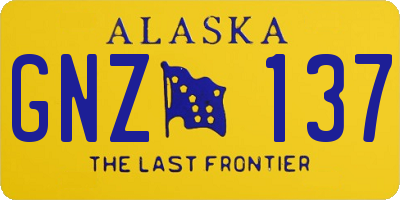 AK license plate GNZ137