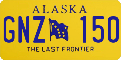 AK license plate GNZ150