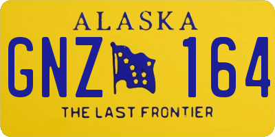 AK license plate GNZ164