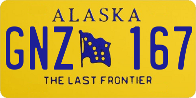 AK license plate GNZ167